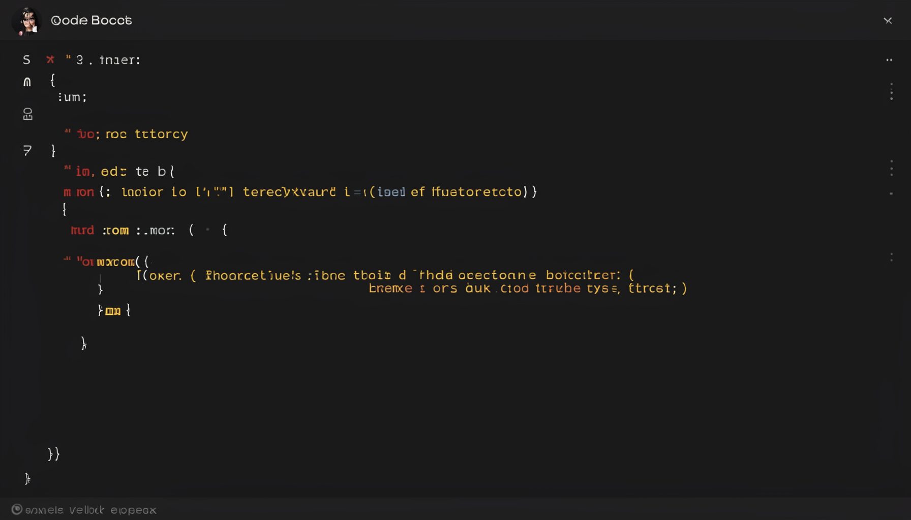 Code snippet on a dark editor background with golden accent text